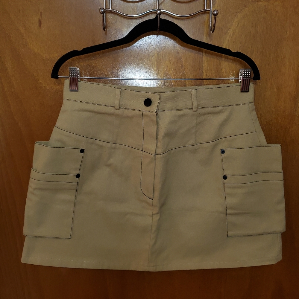 🛑SOLD- The Frankie Shop X 2TwoMoon cargo denim cotton mini skirt size Large NWT